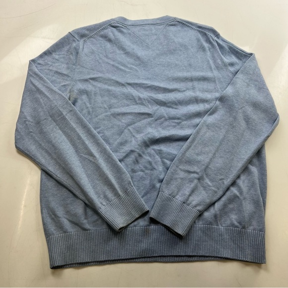 Tommy Hilfiger men’s blue V Neck crewneck L L47-47 - Picture 3 of 8